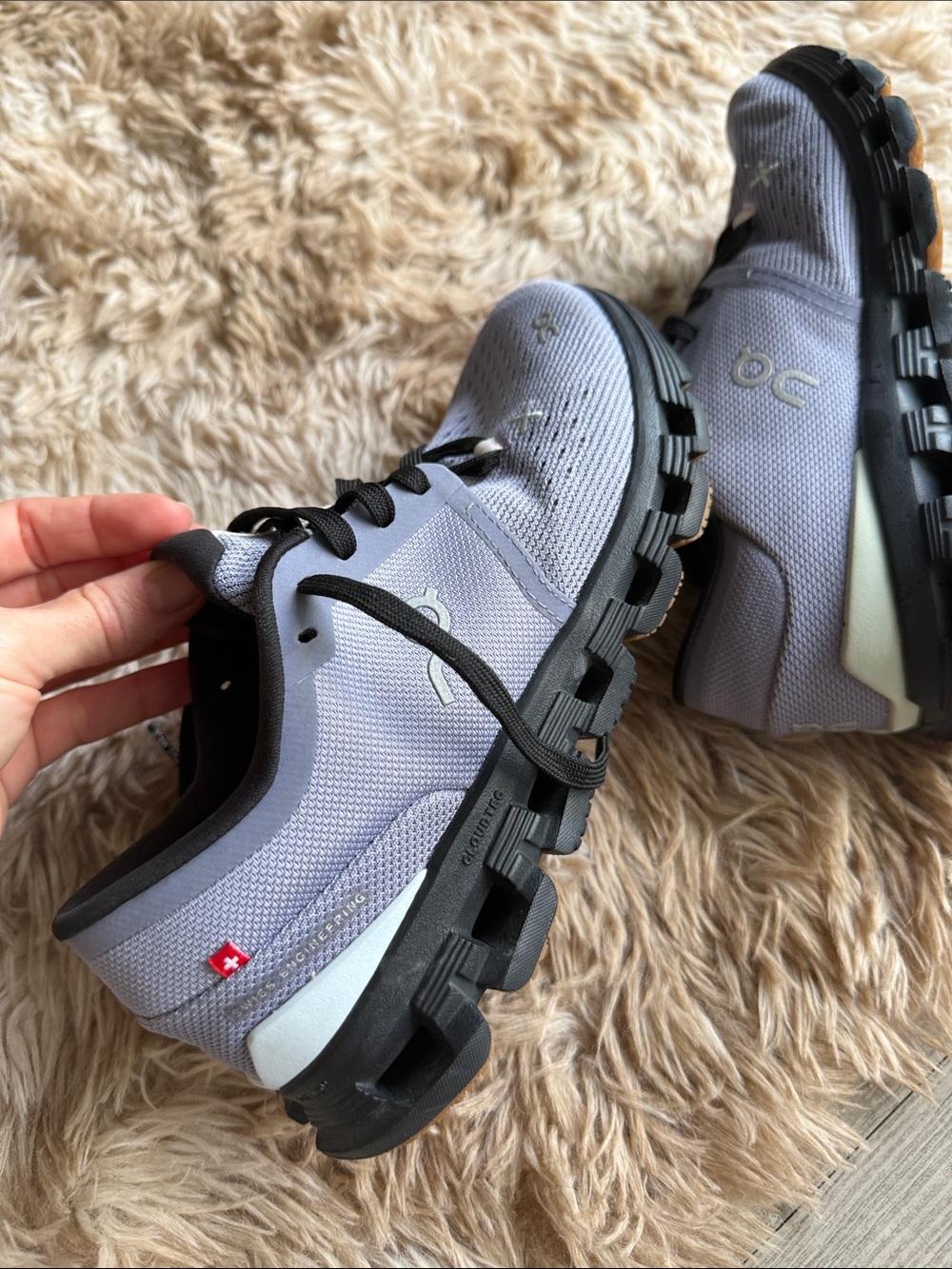 On Running Lavender and Black Cloud Running Shoes NWOT - Picture 6 of 6